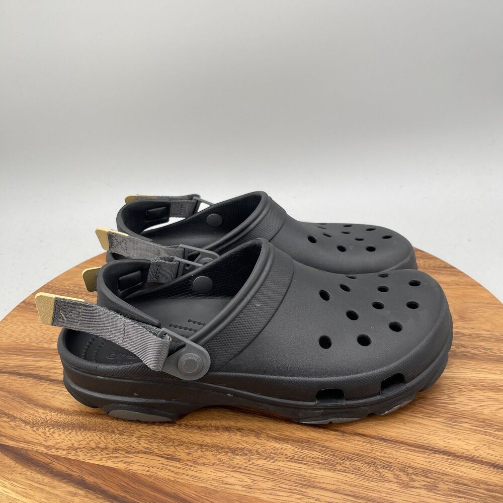 CROCS Classic Clog Black with Gray Strap